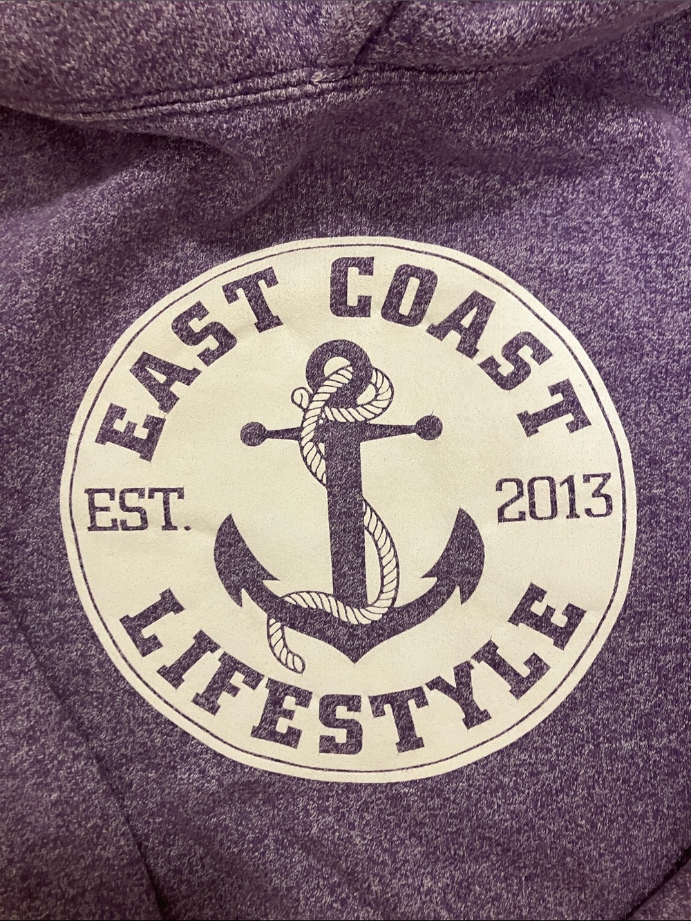 East Coast Lifestyle Kids' Purple Logo Hooded Sweatshirt